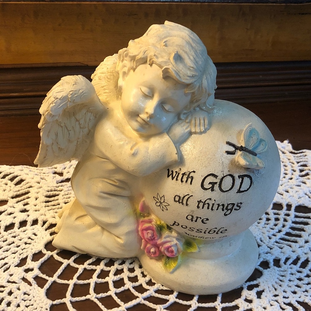 Angel Figurine with Inspirational Quote